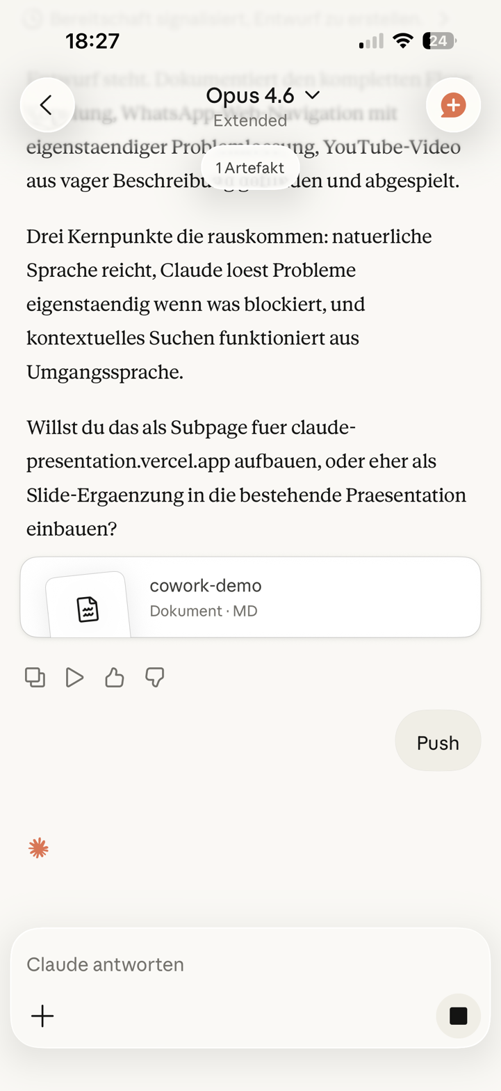 Opus erstellt den Entwurf